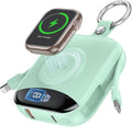 Portable Charger, 10000mAh 22.5W Fast Charging Power Bank with Built-in Cables, Travel Essentials Battery Pack with LED Display for iPhone, Portable iWatch Charger for 11/10/9/8/7/6/5/4/SE/Ultra Green by CITICR