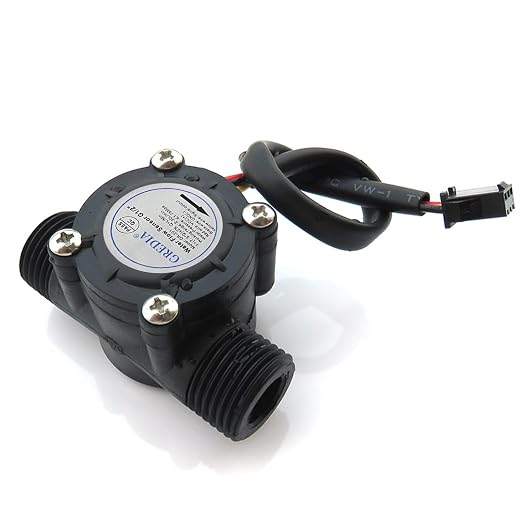 1/2" Water Flow Sensor Food-Grade Switch Hall Effect Flowmeter Fluid Meter by Unknown