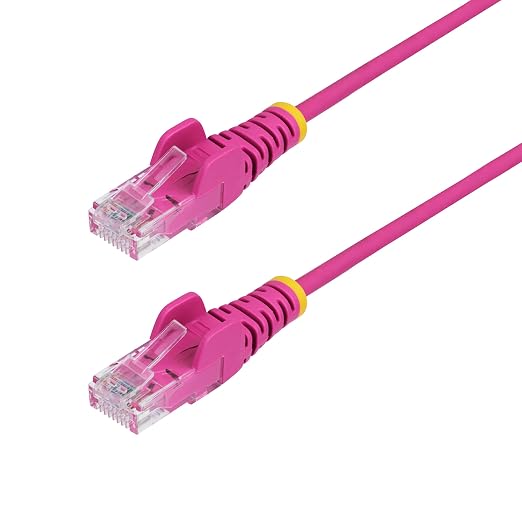 StarTech.com 6ft Pink Slim CAT6 Ethernet Cable, Snagless RJ45, 28AWG Pure Bare by StarTech