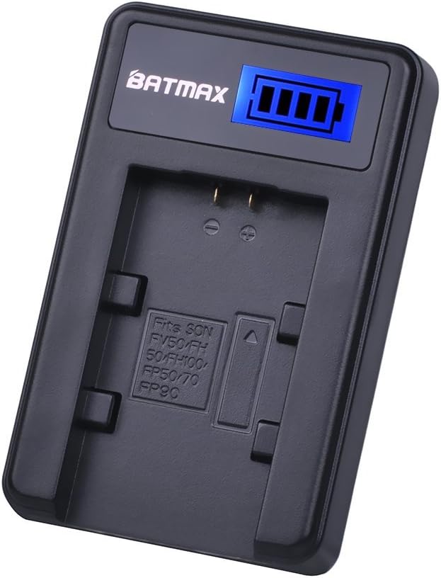 Batmax 2Packs NP-FH50 Battery + LCD USB Charger - Image 5