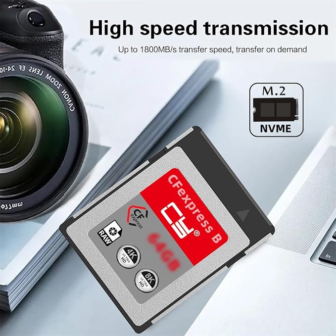 CFexpress Type-B 128GB Memory Card CFE CFB Adapter Compatible - Image 3