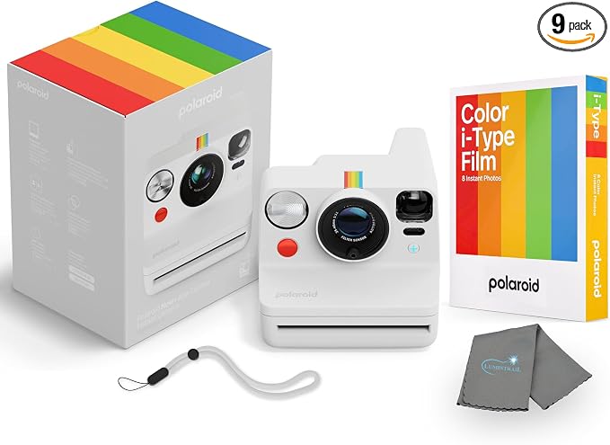 Polaroid Now+ 3rd Generation i-Type Instant Camera + 8 i-Type Color Film Bundle by Polaroid
