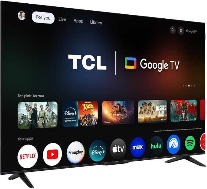 TCL 50" Q51K Q Series Q-LED 4K UHD HDR+ with Google TV Dolby Atmos + DTS Virtual:X, Motion Rate 240, AIPQ Processor, Auto Game Mode, Bluetooth + Free Wall Mount (2025) (Renewed) - Image 3