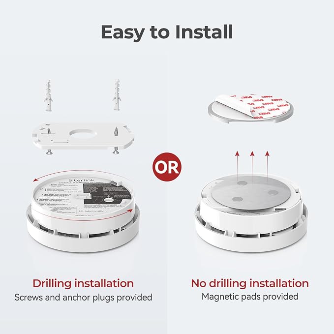 SITERLINK Smoke Detectors 10 Year Battery Operated, Smoke Alarm - Image 6