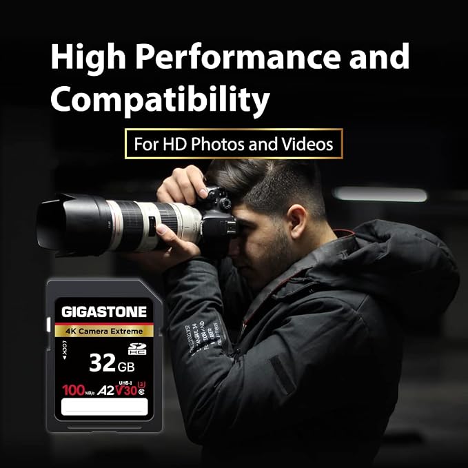 【5-Years Data Recovery】 GIGASTONE 32GB SD Card 5-Pack, 4K Camera Extreme - Image 4