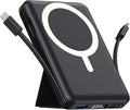 Azmuth for MagSafe Portable Charger, 10000mAh Magnetic Power Bank with 20W PD USB-C Fast Charging LED Display for MagSafe Battery Pack, Magnetic Travel Charger for iPhone 17/16/15/14/13/12 Series by AZ
