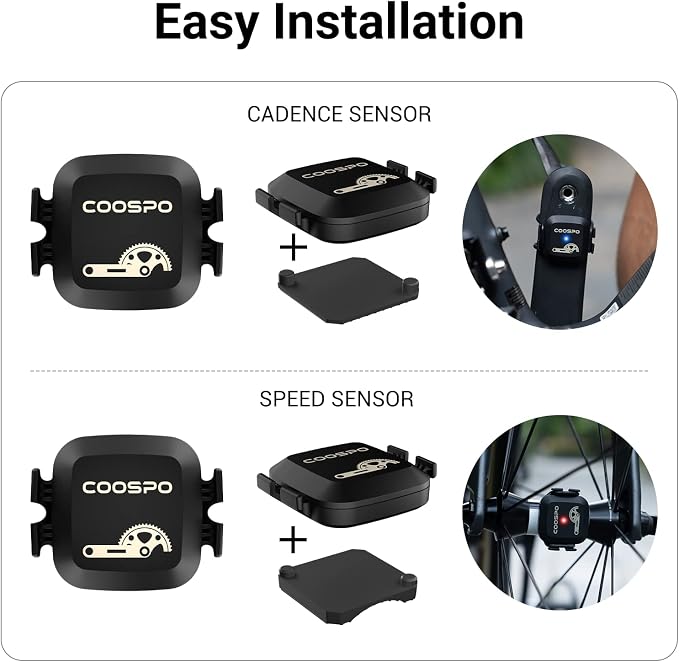 COOSPO Cadence & Speed Sensor for Cycling, Wireless Bluetooth & ANT+ Bike RPM - Image 5