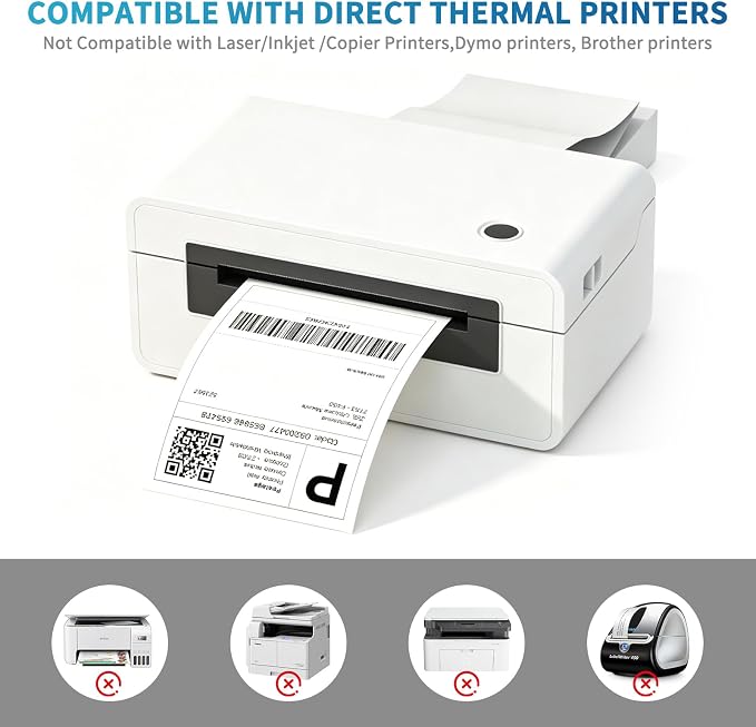 9527 Product Fanfold 4 x 6 Direct Thermal Labels White Perforated Shipping - Image 5