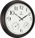 24 inch Outdoor Clocks for Patio Large Waterproof by LovelyHomeEssentials