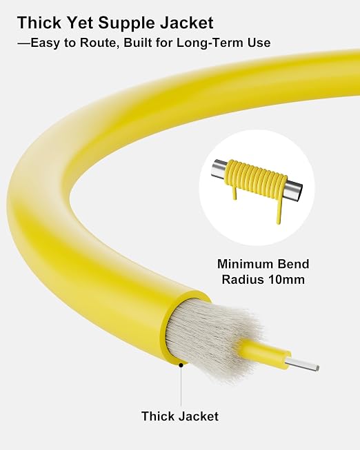 6 Pack OS2 LC to LC Fiber Patch Cable 2m, Individually Tested LC LC Single Mode - Image 3