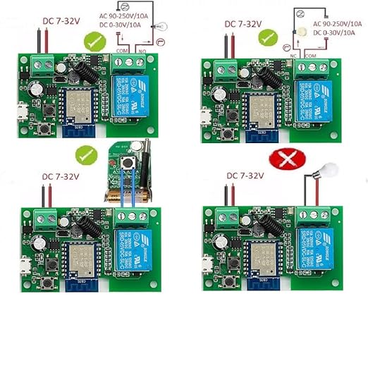 1 Channel USB 5V 7-32V Tuya app WiFi Wireless Remote Dry Contact Smart Relay - Image 4