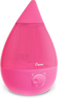Crane Ultrasonic Humidifiers for Bedroom and Office, 1 Gallon Cool Mist Air Humidifier for Large Room and Home, Humidifier Filters Optional, Pink by Crane