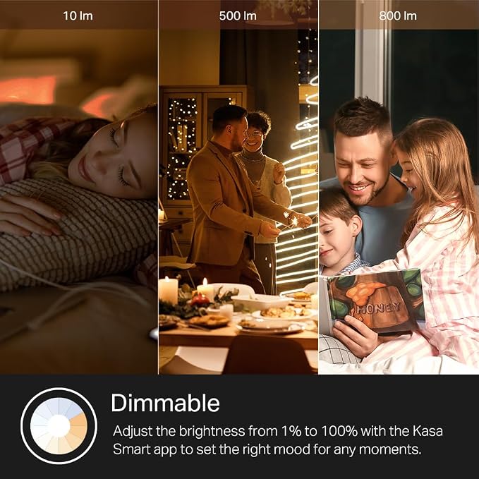 New Kasa Smart Bulb, Full Color Changing Dimmable Smart WiFi Light Bulb - Image 6