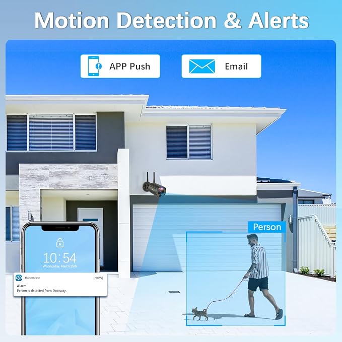 【130° Wide Angle & 2-Way Audio】 Outdoor Wireless Security Camera System - Image 6
