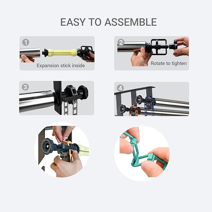 Photography Backdrop Roller Support System, 4 Rollers, 120-inch Stainless Steel - Image 5