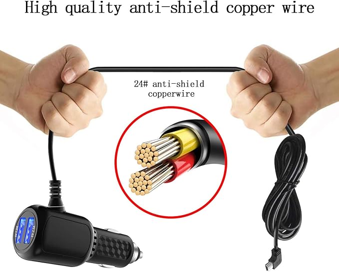 Car Charger for Garmin Nuvi, Garmin GPS Charger Cable, Mini USB Power Cord - Image 5