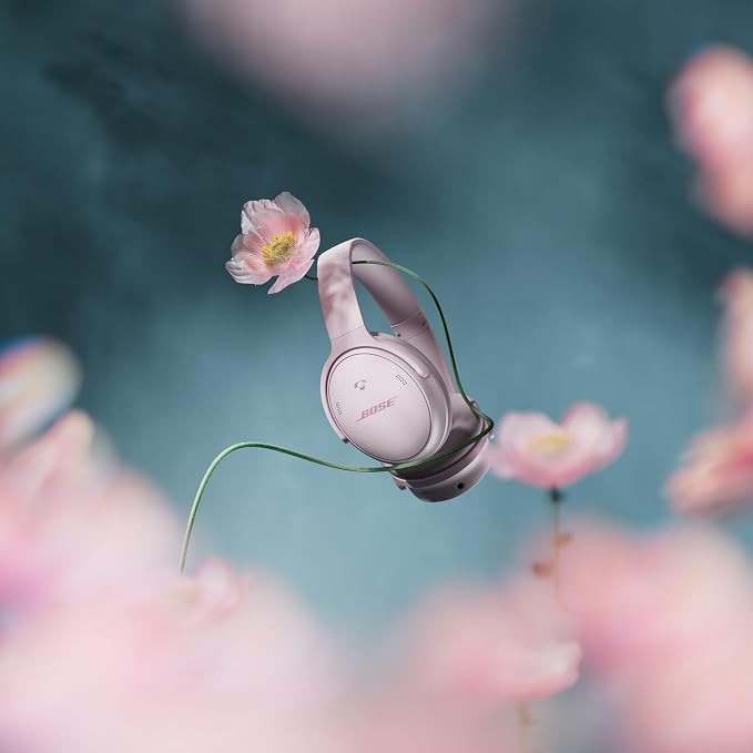 Bose QuietComfort Headphones - Wireless Bluetooth Headphones, Active Over Ear Noise Cancelling and Mic, USB-C Charging, Deep Bass, Up to 24 Hours of Playtime, Petal Pink - Limited Edition Color - Image 6