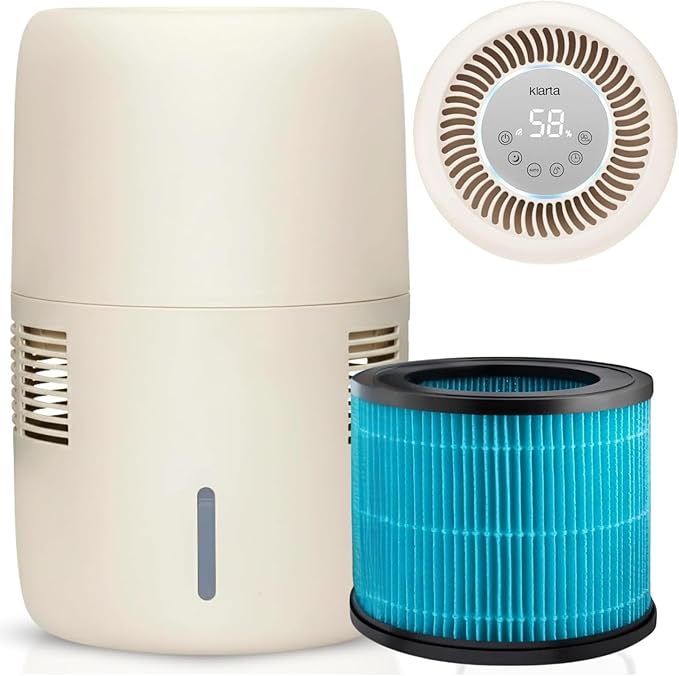Smart Evaporative Humidifier with App Control & 3L Tank – Mist-Free, No White Dust – Quiet Operation for Better Sleep – Klarta Humea Beige by klarta