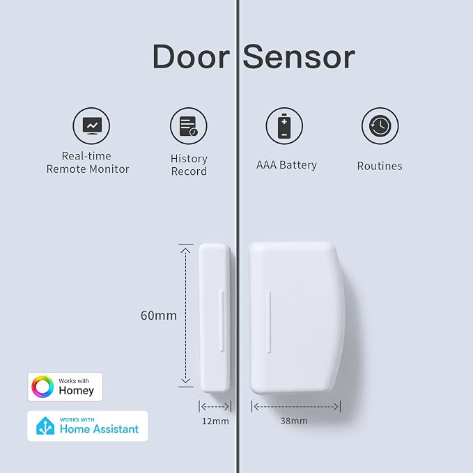 THIRDREALITY Zigbee Contact Sensor 2 Pack, Door and Window Monitor, Home - Image 2