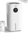 Powerscale MF6 Smart Evaporative Humidifiers for Bedroom, 1.8 Gal Top-Fill, Up to 700mL/h Mist-Free Output, WiFi Smart Touchscreen Control, Auto Filter Dry, Electrolysis Self-Clean, Quiet Sleep Mode by Powerscale