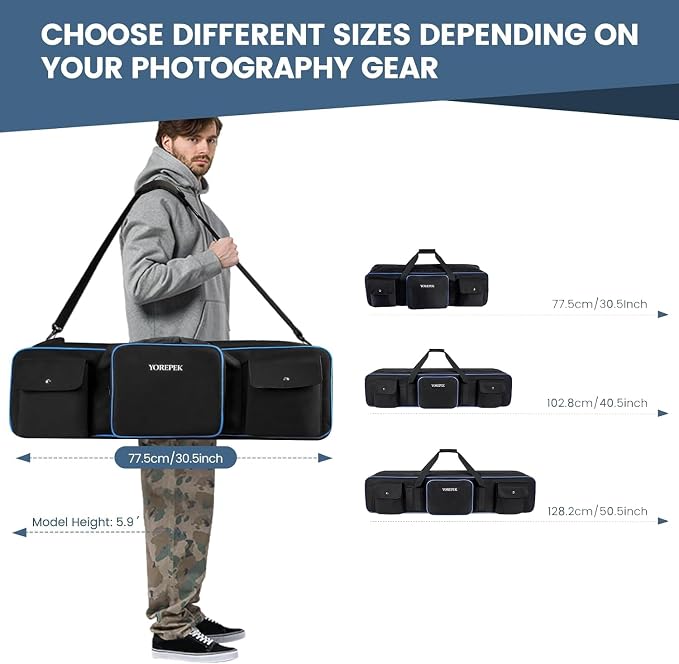 YOREPEK Tripod Carrying Case Bag 40.5", Resistant Light Stand Bag - Image 4