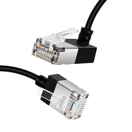 Flexible Cat 6A Ethernet Cable 270° Up Angled 15 Feet 2Pack, 10Gbps High-Speed - Image 6
