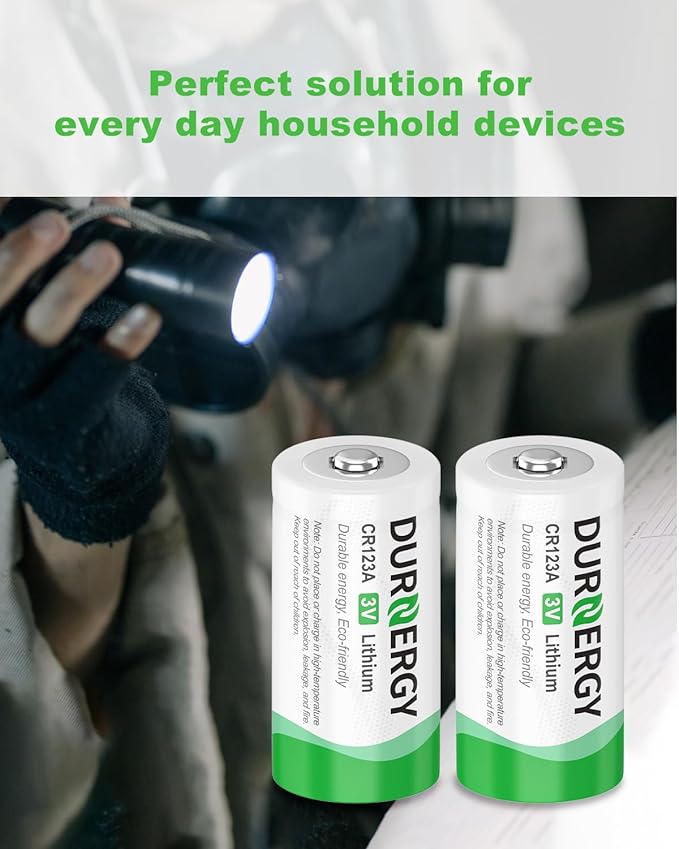 DURNERGY CR123A Lithium Batteries 16 Pack 3 Volt 123A Battery - Image 6
