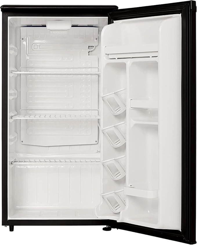 E-Star 3.3 Cu Ft Mini Fridge without Freezer - AUTO DEFROST, Reversible Single Door, Glass Shelf Refrigerator - A Space-Saving Marvel for Your Bedroom, Dorm, and Office by Innovationleadmorecomfort