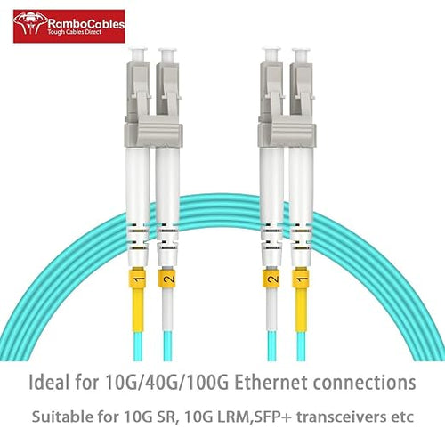 0.66ft/0.2m LC LC Multimode Fiber Patch Cables MMF, 50/125μm 10G/40G/100G LSZH - Image 2