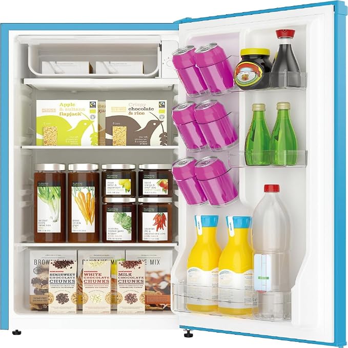 ARCTIC CHEF Mini Refrigerator-Freezer Compartment-Adjustable Thermostat Control-Reversible Doors-Ideal for Dorm, Office, RV, Garage, Apartment-BLUE, 3.2 CU.FT - Image 5