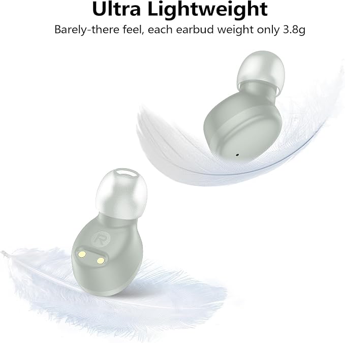 kurdene Wireless Earbuds Bluetooth 5.3 Light Weight in Ear Headphones | Premium Sound Bass Ear buds with Charging Case,Touch Control,Built in Mics Headset,Clear Calls for Sports Workout Light Blue - Image 6