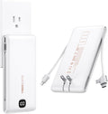 VEEKTOMX Portable Charger with Built in Cables 10000mAh, Power Bank for iPhone with AC Wall Plug, Fast Charging USB C Slim Battery Pack with LED Display Compatible with iPhone 17/16/15/14, Samsung by VEEKTOMX