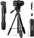Camera Tripod, Travel Tripod for Camera Canon EOS Rebel Nikon, Compatible by Jishane
