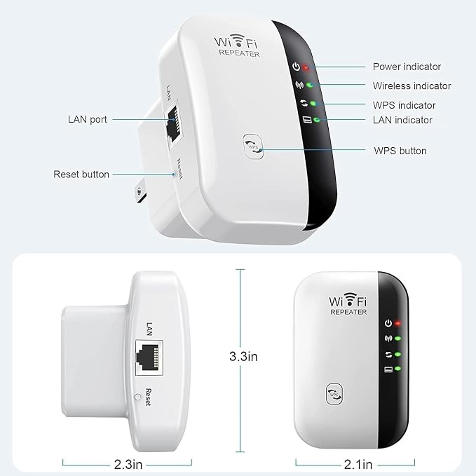 WiFi Extender, WiFi Signal Booster Up to 5000sq.ft and 50+ Devices, Internet - Image 7