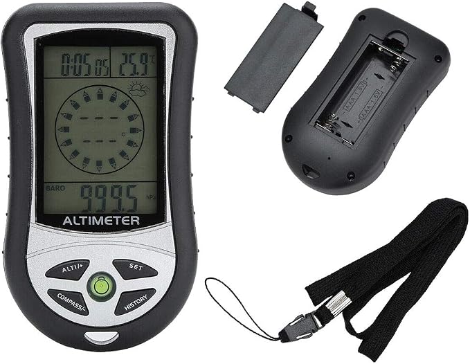 Multi Function Altimeter, 8 in 1 Digital Compass, Thermometer, Hiking Safety - Image 5