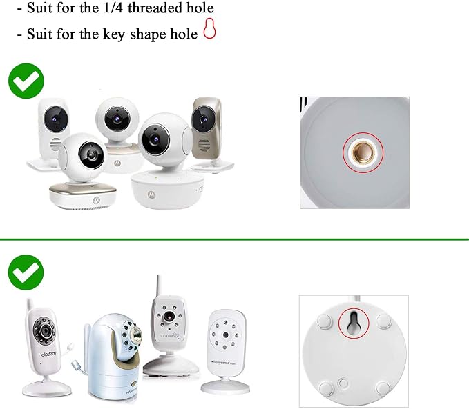 2 Pack-Adjustable Angle Baby Monitor Wall Mount - Image 4