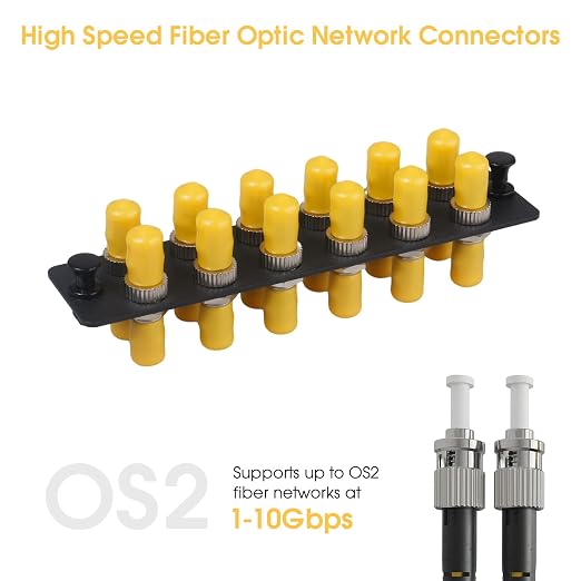 3-Pack 12 Simplex ST Fiber Patch Panel - Image 5