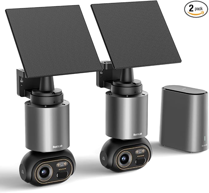 BOTSLAB Security Cameras Wireless Outdoor, 2 Cam-Kit, 4K Color Night Vision by BOTSLAB