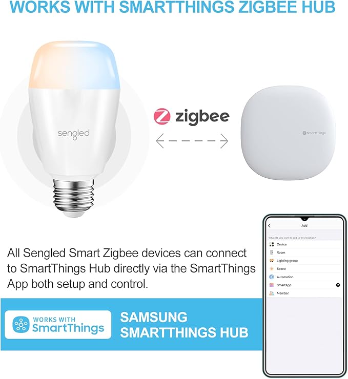 Sengled Zigbee Smart Bulbs, Tunable White 2700K~6500K, Hub Required, Dimmable - Image 5