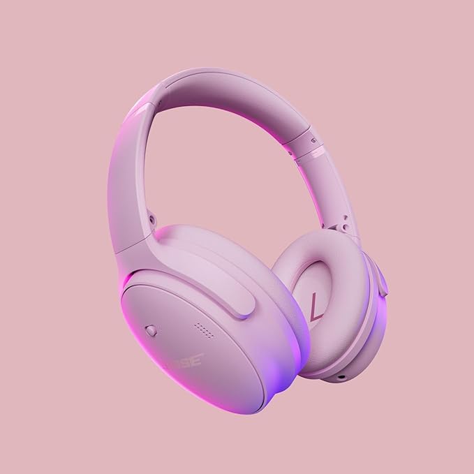 Bose QuietComfort Headphones - Wireless Bluetooth Headphones, Active Over Ear Noise Cancelling and Mic, USB-C Charging, Deep Bass, Up to 24 Hours of Playtime, Petal Pink - Limited Edition Color - Image 2