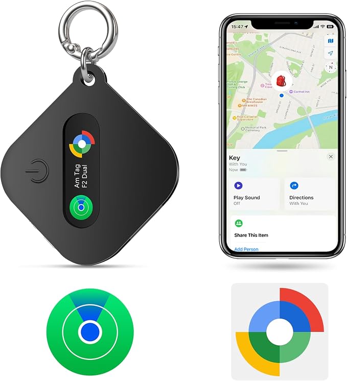 Dual System Bluetooth Tracker for iOS or Android-1Packs, Compatible by eMjollRay
