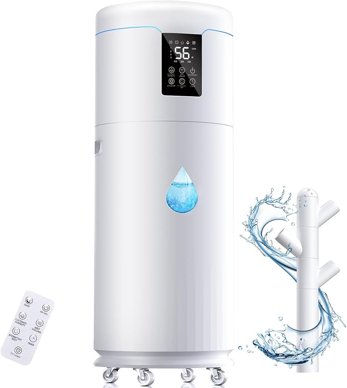 17L/4.5Gal Ultra Large Humidifiers for Bedroom 2000 sq ft, Quiet Humidifiers for Large Room, Tower Humidifier with 4 Mist Mode & Extension Tube for Home School Office Commercial Greenhouse Plants by HumidifiersforLargeRoom