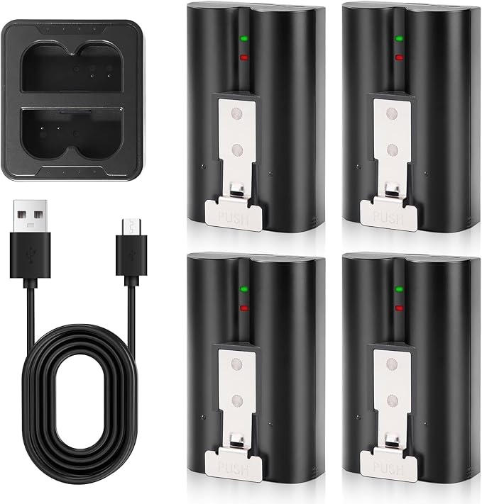 4-Pack Battery for Ring Doorbell, Replacement Camera Batteries 3.65V 6040mAh by BolidTec