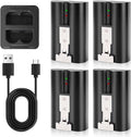 4-Pack Battery for Ring Doorbell, Replacement Camera Batteries 3.65V 6040mAh by BolidTec