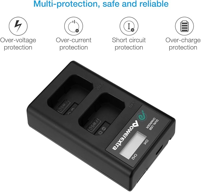 NP-FW50 Battery and Smart LCD Display Dual USB Charger Compatible - Image 6