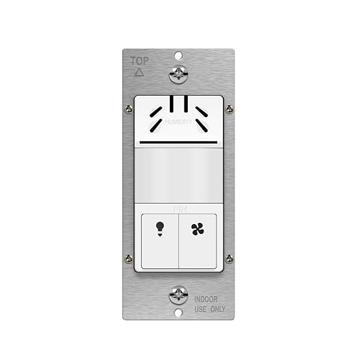 TOPGREENER Dual Tech Humidity Sensor Switch, Infrared PIR Motion & Air Moisture by TOPGREENER