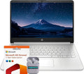 HP 14" Business Laptop Computer with Microsoft Office 365, 4-Core Intel Processor, 128GB Storage, 4GB RAM, Windows 11, SageNova Earphones, Natural Silver by Unknown