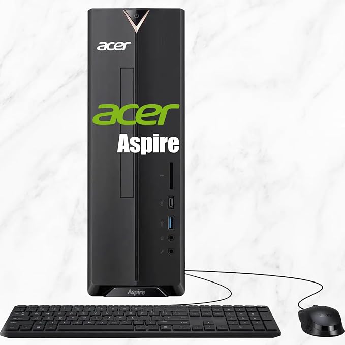 Acer Aspire SFF 8L Desktop Computer | Intel Multi-Core CPU | 16GB DDR4 RAM, 1TB SSD | WiFi 6E | Intel UHD Graphic | Wired Keyboard & Mouse, Lifetime Office 365 for The Web by Unknown