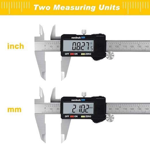 Adoric Digital Caliper, Electronic Digital Caliper Stainless Steel Body - Image 4