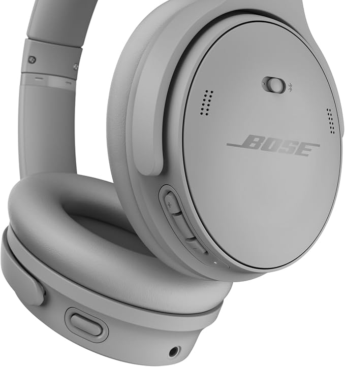 Bose QuietComfort Headphones - Wireless Bluetooth Headphones, Active Over Ear Noise Cancelling and Mic, USB-C Charging, Deep Bass, Up to 24 Hours of Playtime, Moonlight Grey - Limited Edition Color - Image 5